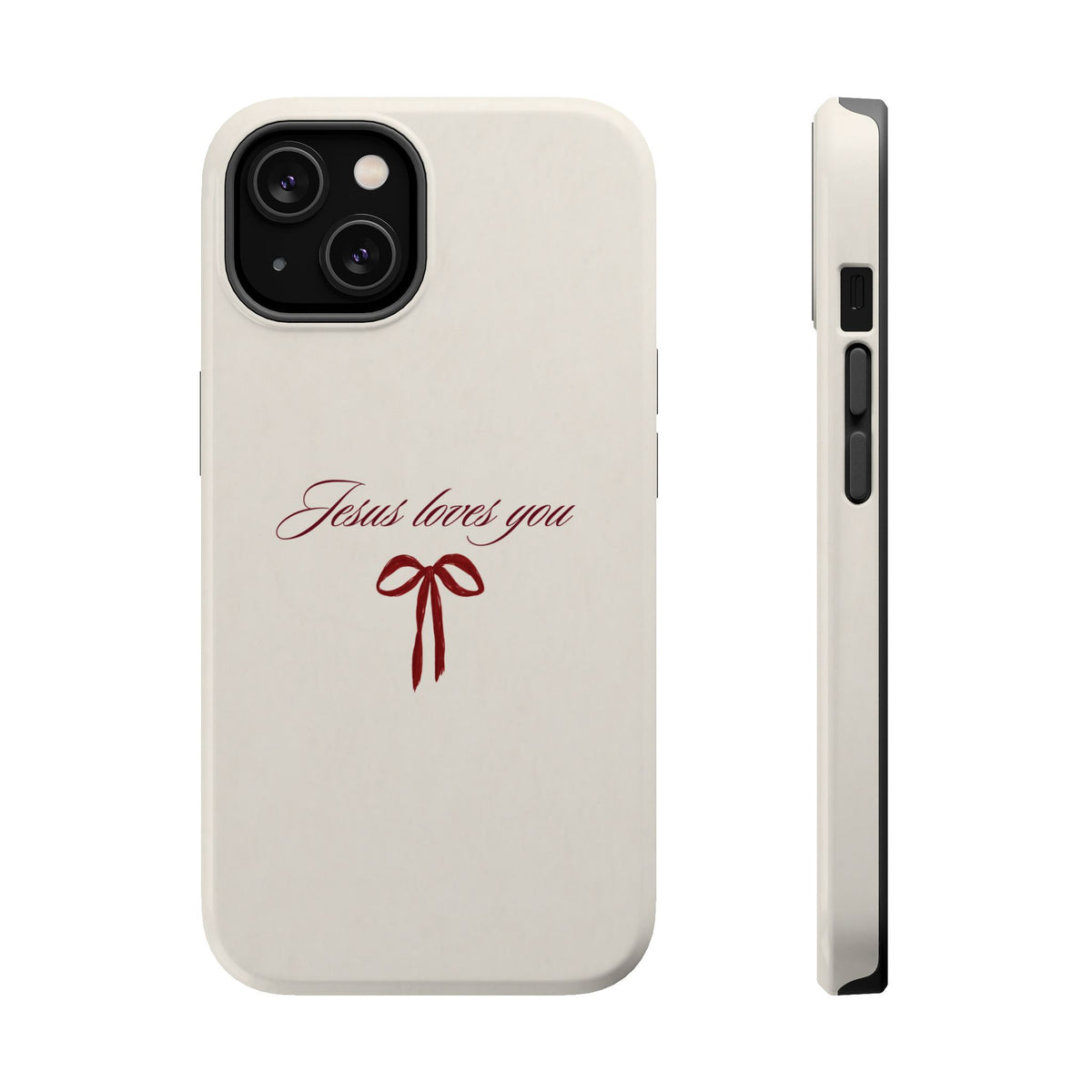 Jesus Loves You Velvet Ribbon MagSafe Phone Case