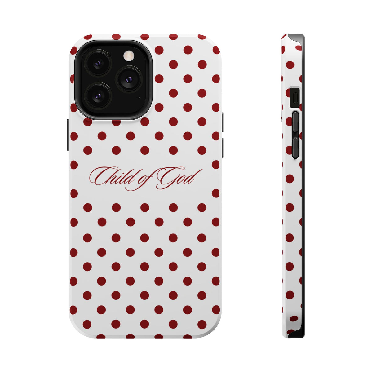 Child of God Red & White Polka Dot MagSafe Phone Case