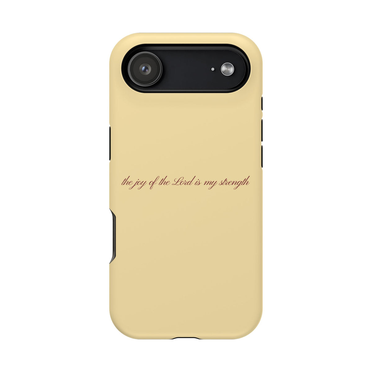 the joy of the Lord is my strength Butter Yellow MagSafe Phone Case
