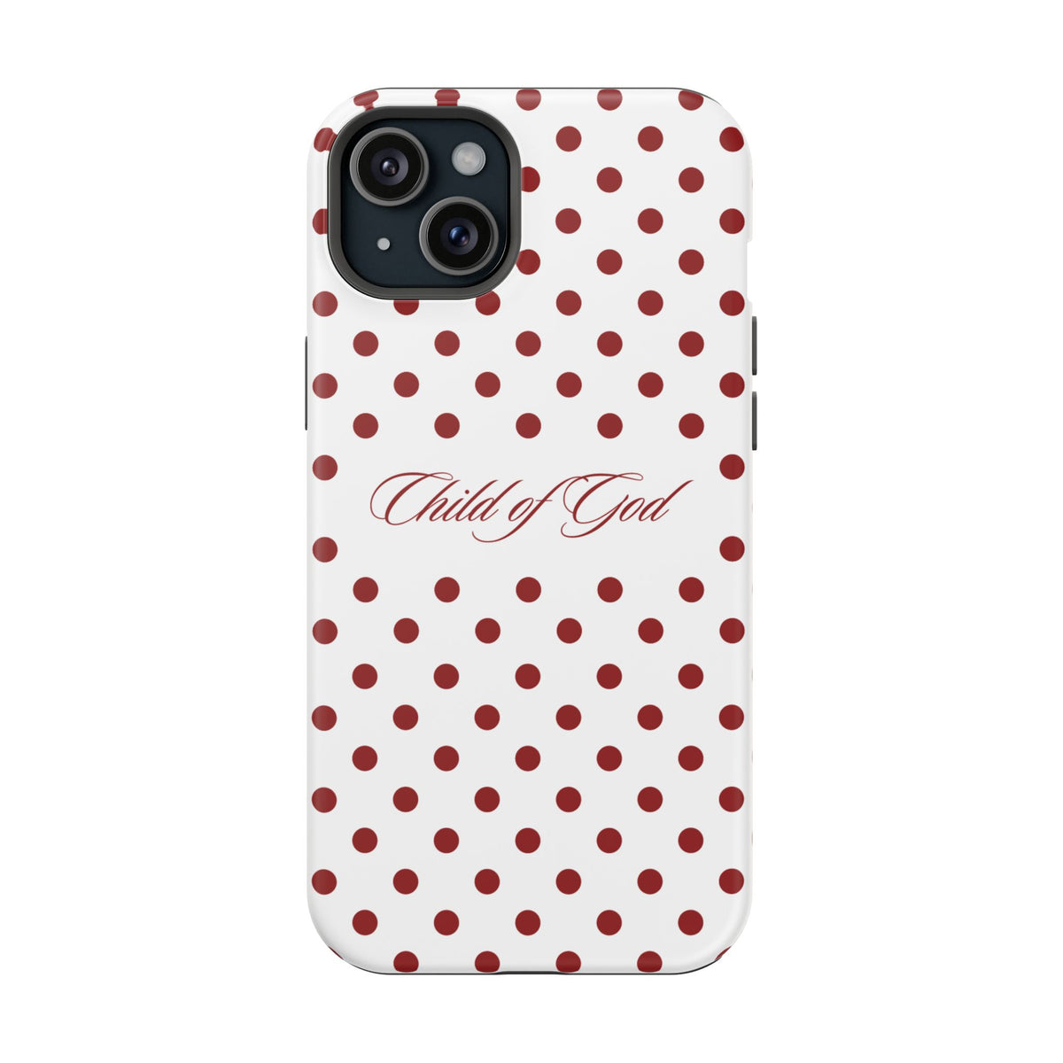 Child of God Red & White Polka Dot MagSafe Phone Case