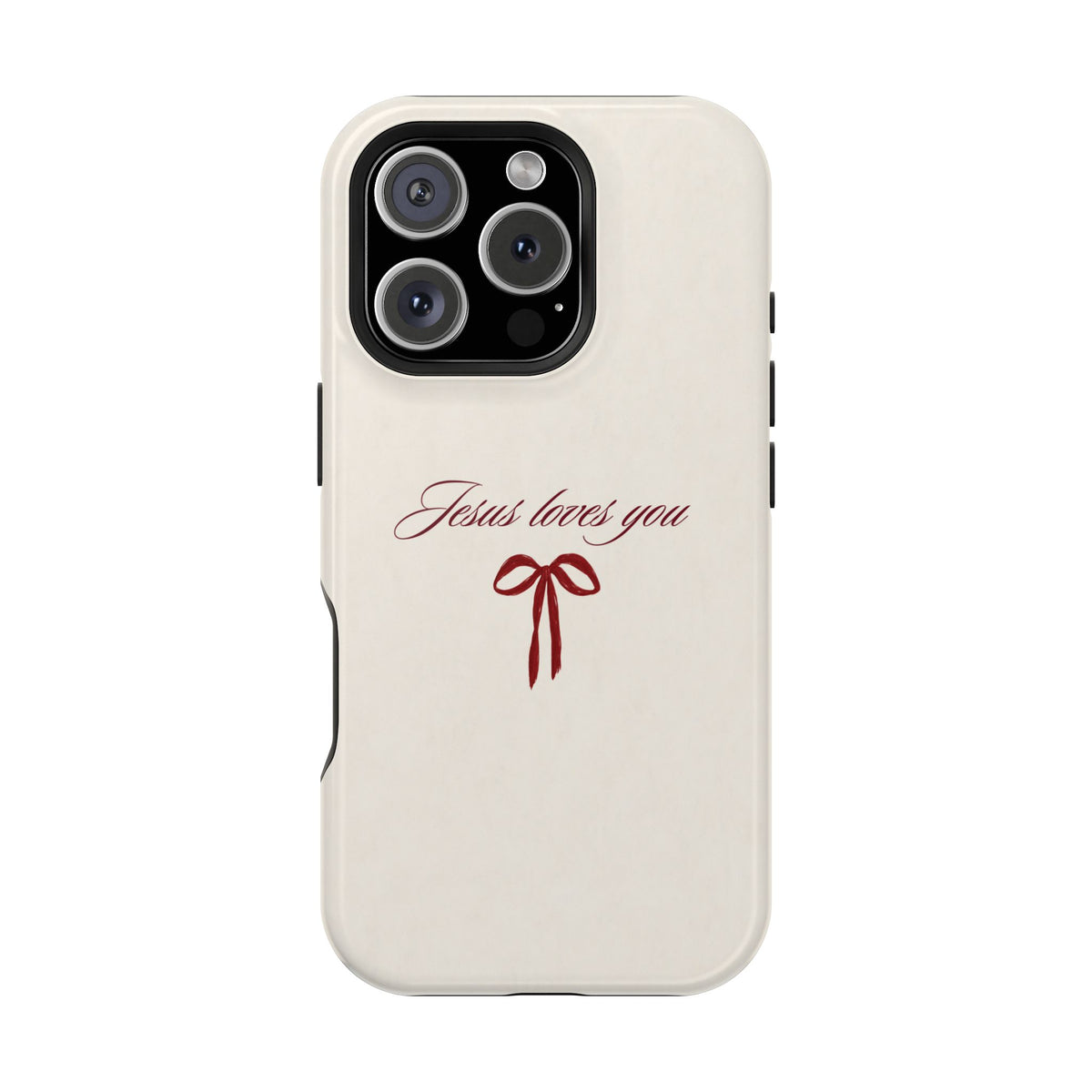 Jesus Loves You Velvet Ribbon MagSafe Phone Case