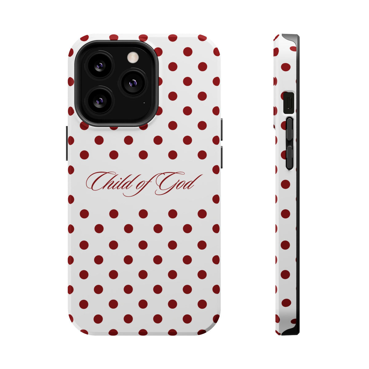 Child of God Red & White Polka Dot MagSafe Phone Case