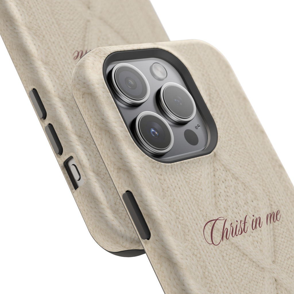 Christ in Me Knit Sweater MagSafe Phone Case