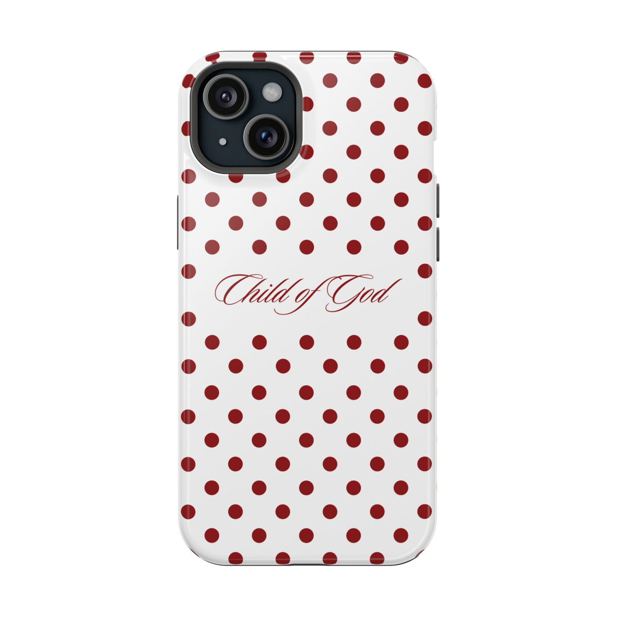 Child of God Red & White Polka Dot MagSafe Phone Case