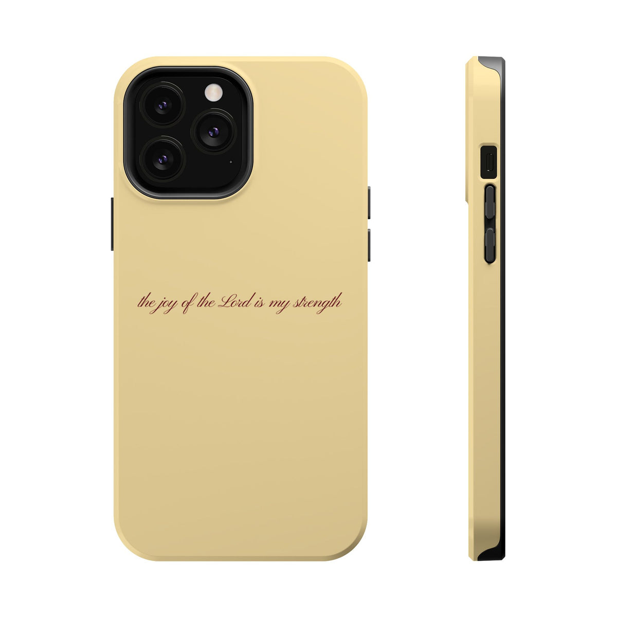 the joy of the Lord is my strength Butter Yellow MagSafe Phone Case