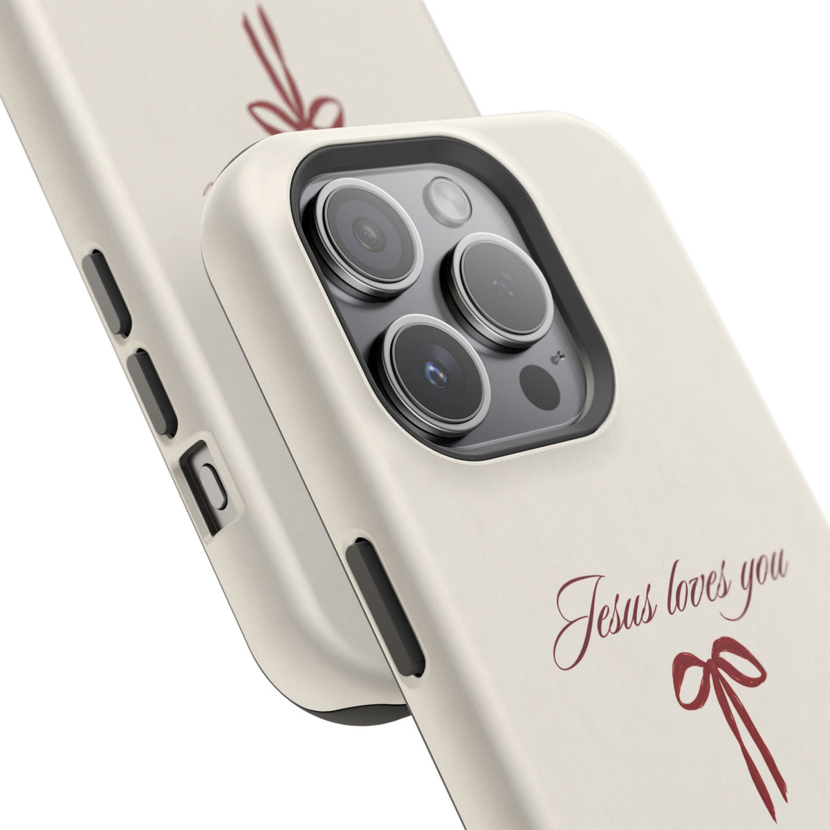 Jesus Loves You Velvet Ribbon MagSafe Phone Case