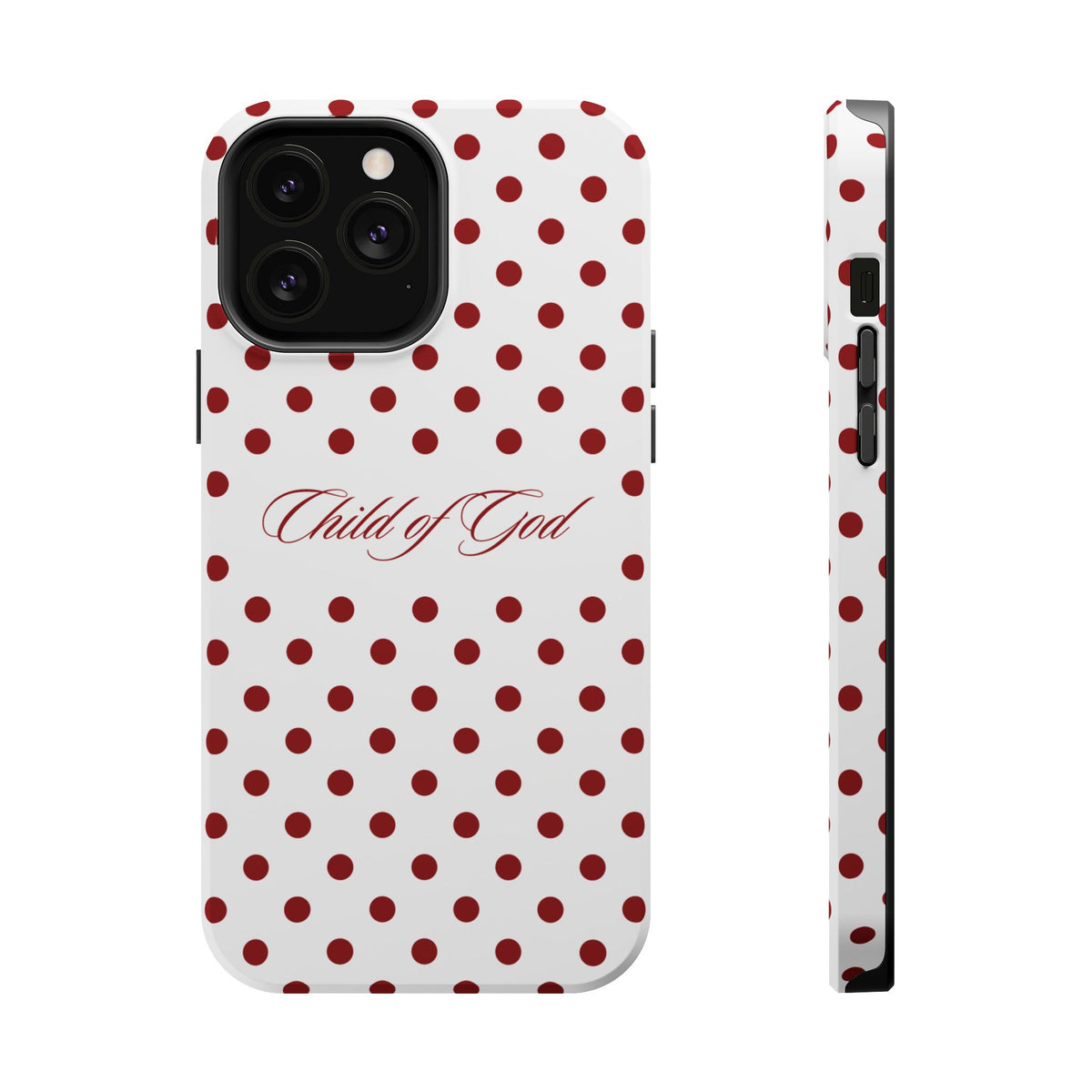 Child of God Red & White Polka Dot MagSafe Phone Case