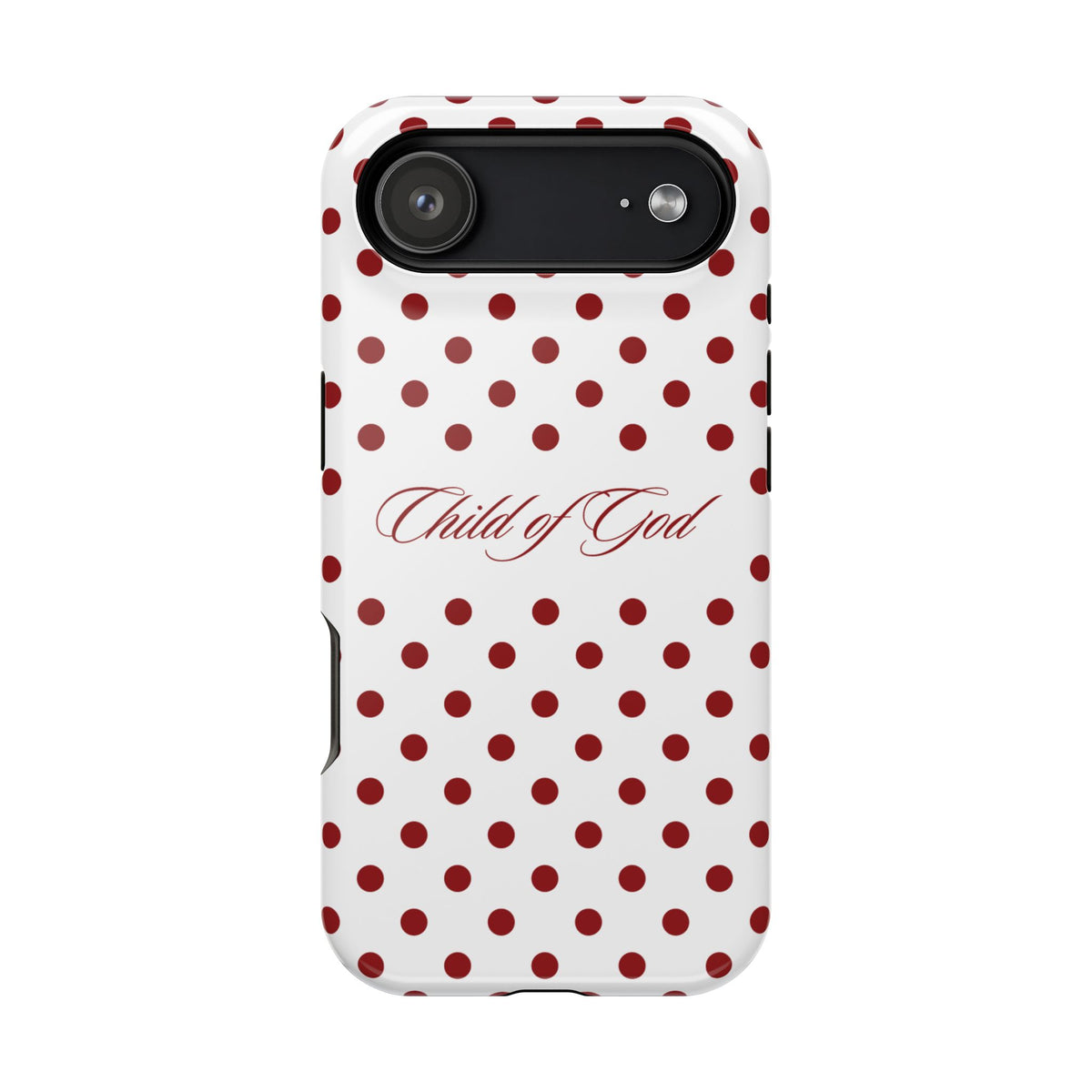 Child of God Red & White Polka Dot MagSafe Phone Case