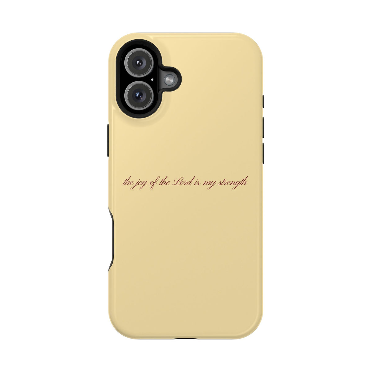 the joy of the Lord is my strength Butter Yellow MagSafe Phone Case