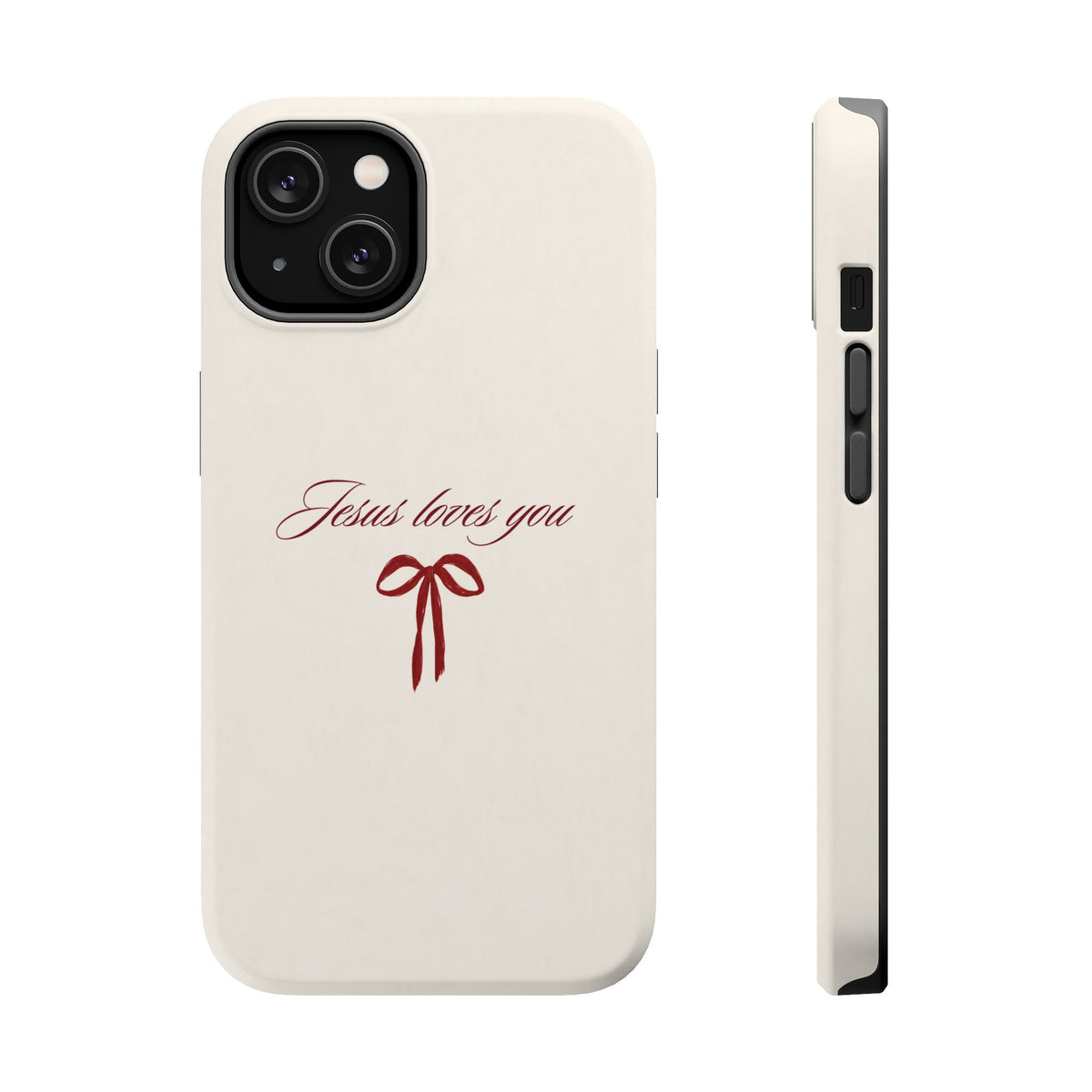 Jesus Loves You Velvet Ribbon MagSafe Phone Case