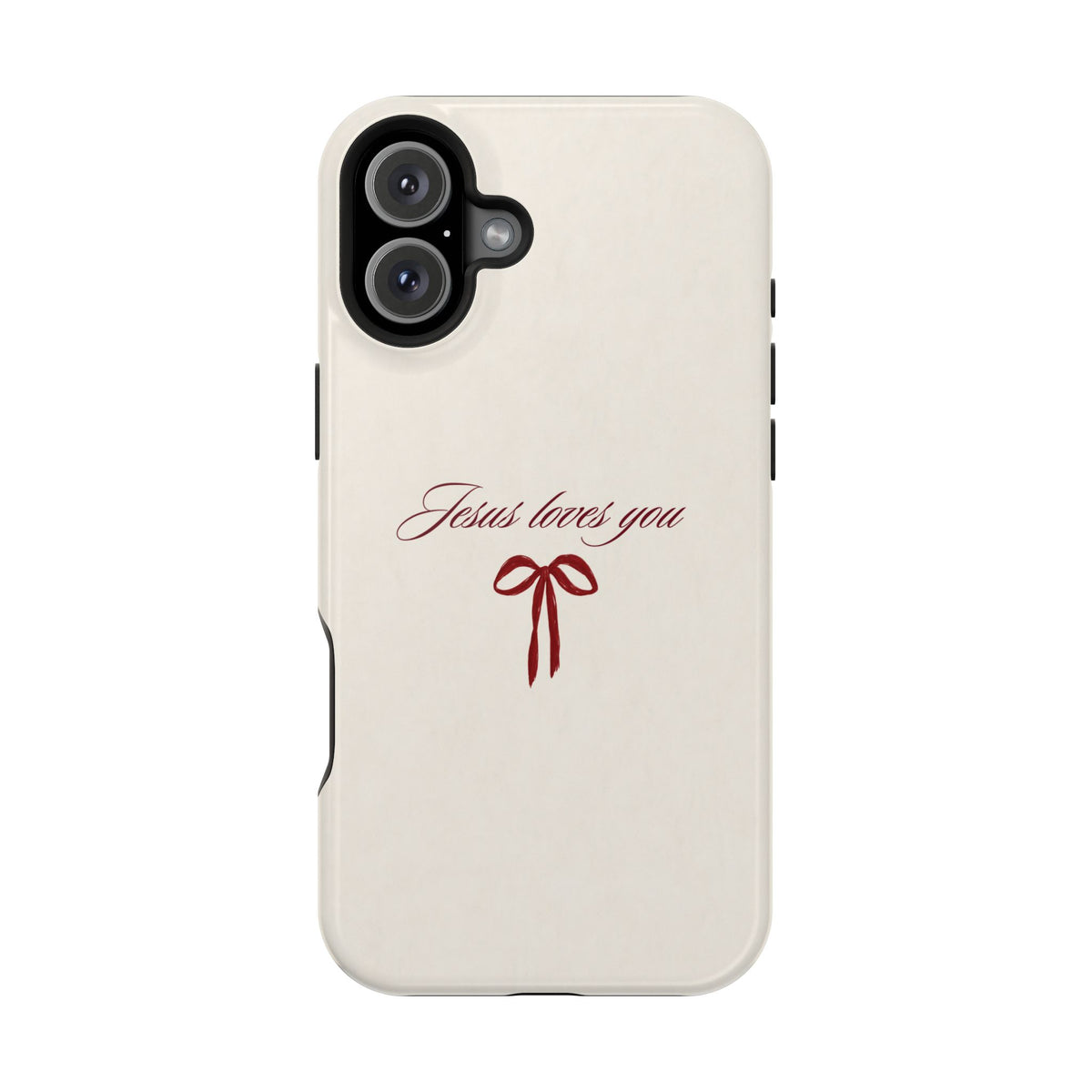 Jesus Loves You Velvet Ribbon MagSafe Phone Case