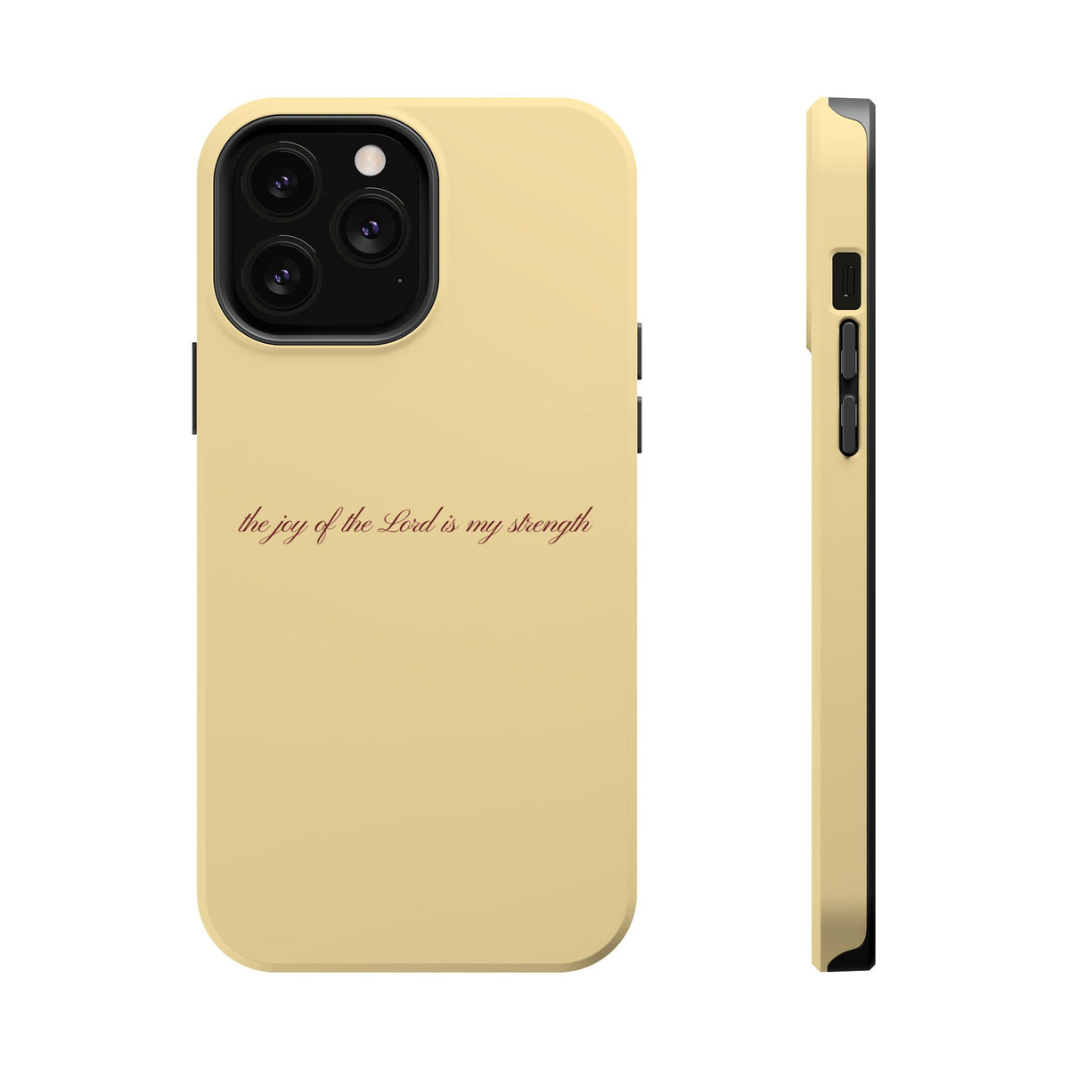the joy of the Lord is my strength Butter Yellow MagSafe Phone Case