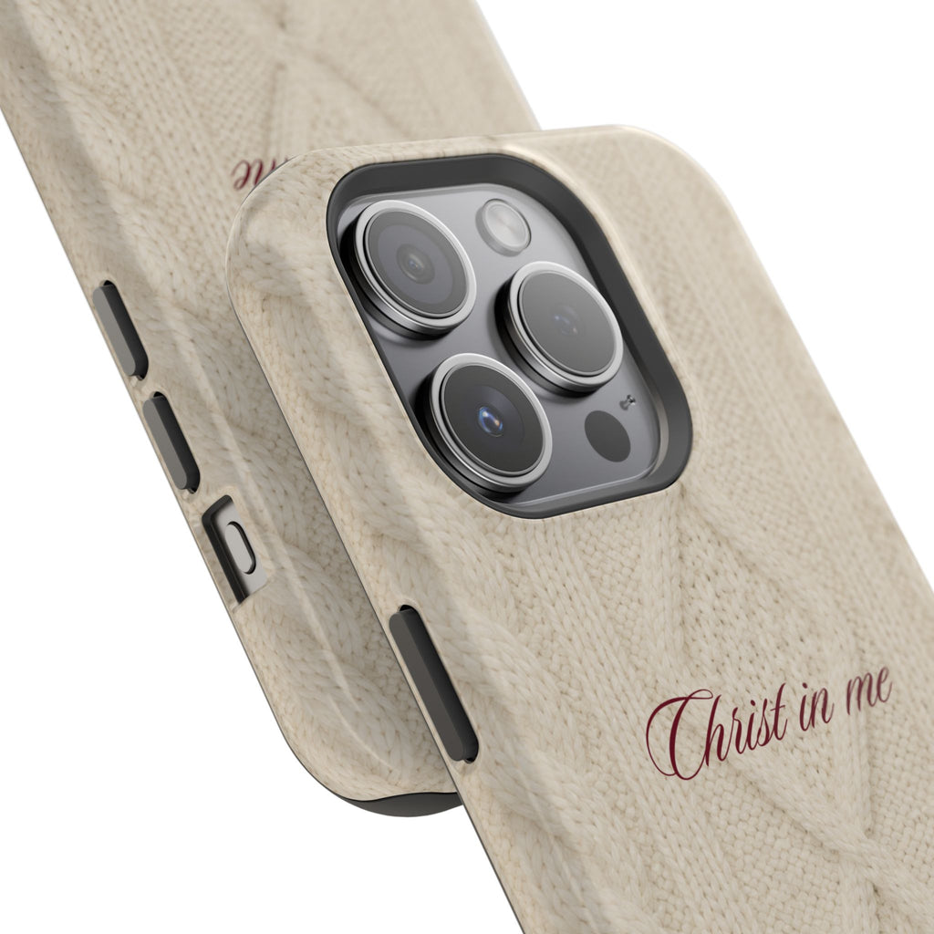 Christ in Me Knit Sweater MagSafe Phone Case