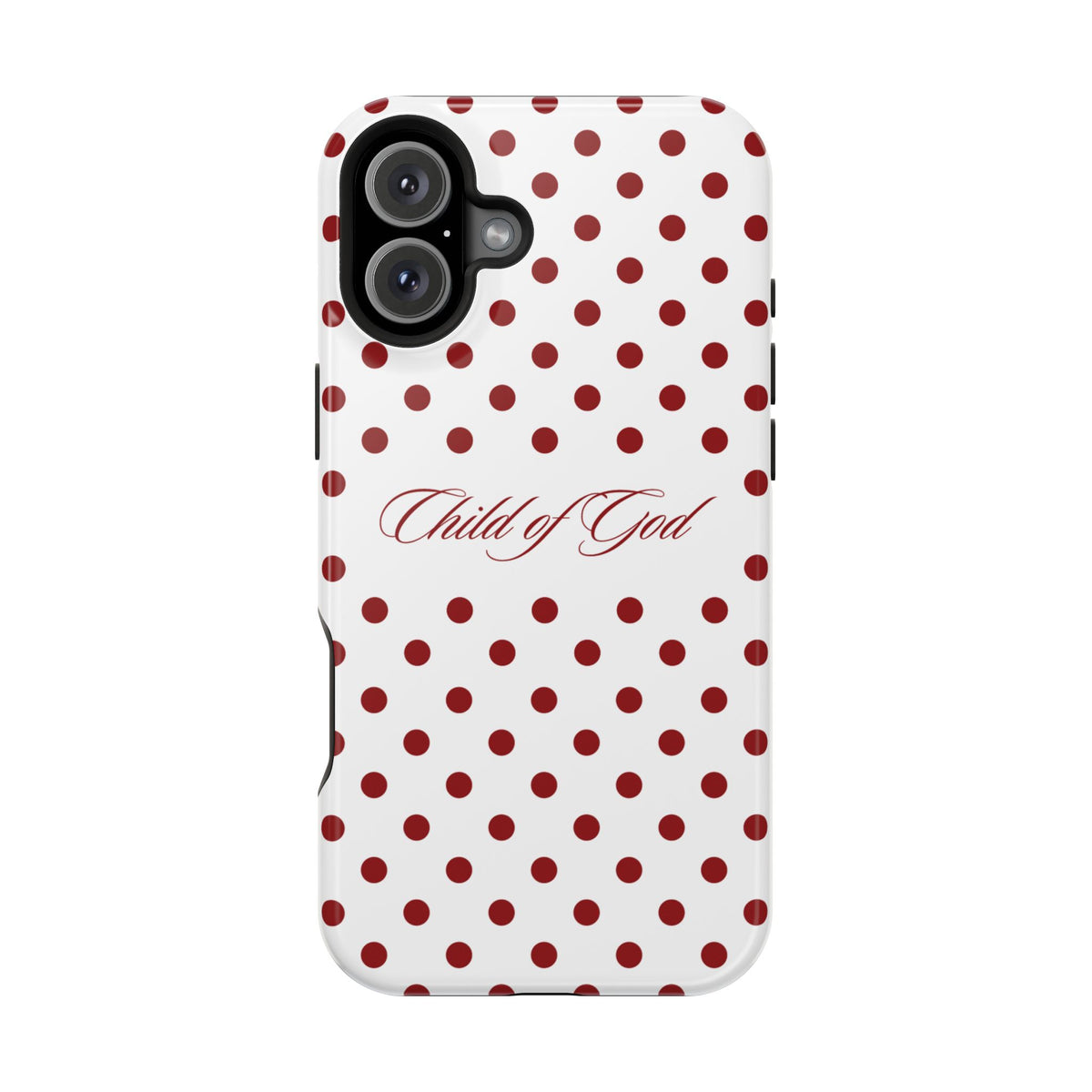 Child of God Red & White Polka Dot MagSafe Phone Case