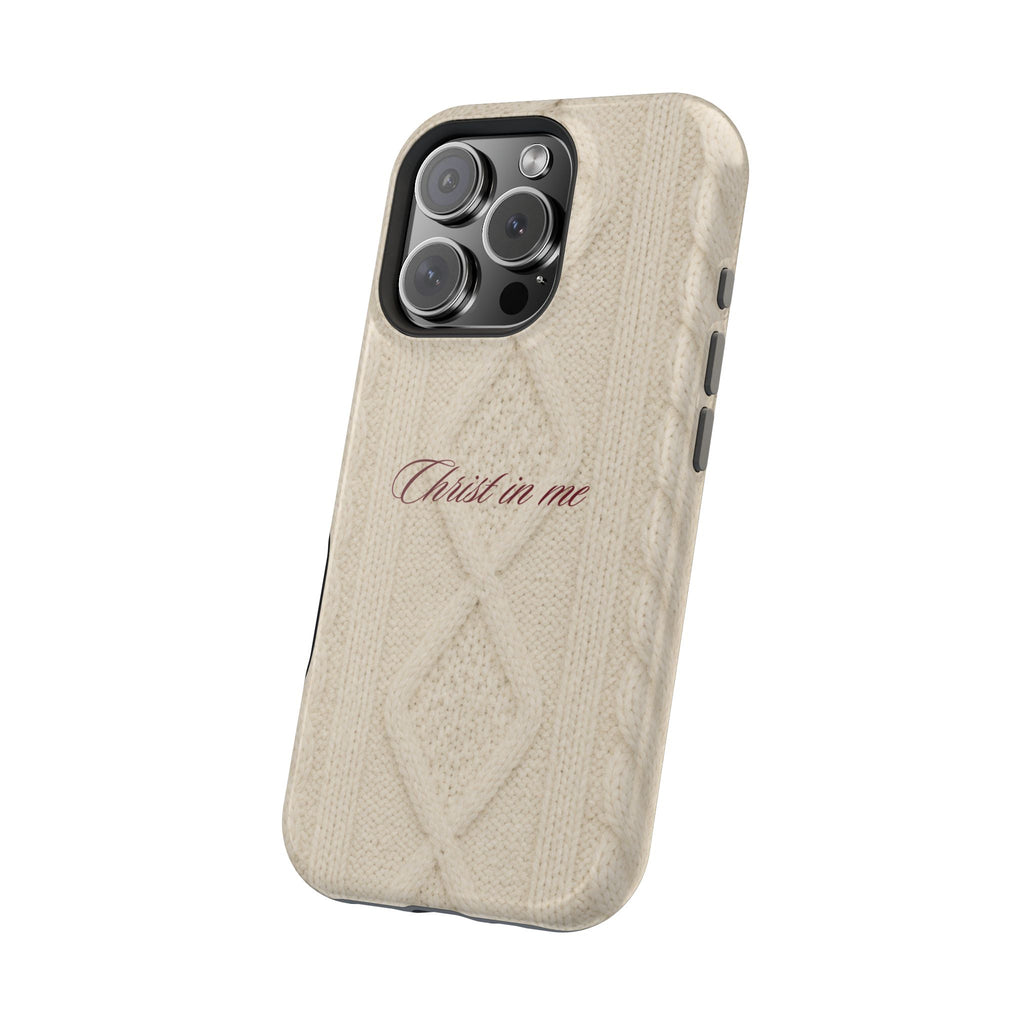 Christ in Me Knit Sweater MagSafe Phone Case
