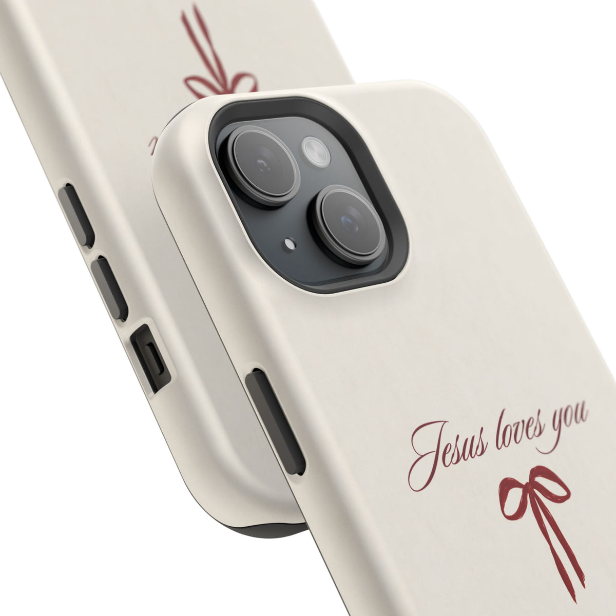 Jesus Loves You Velvet Ribbon MagSafe Phone Case