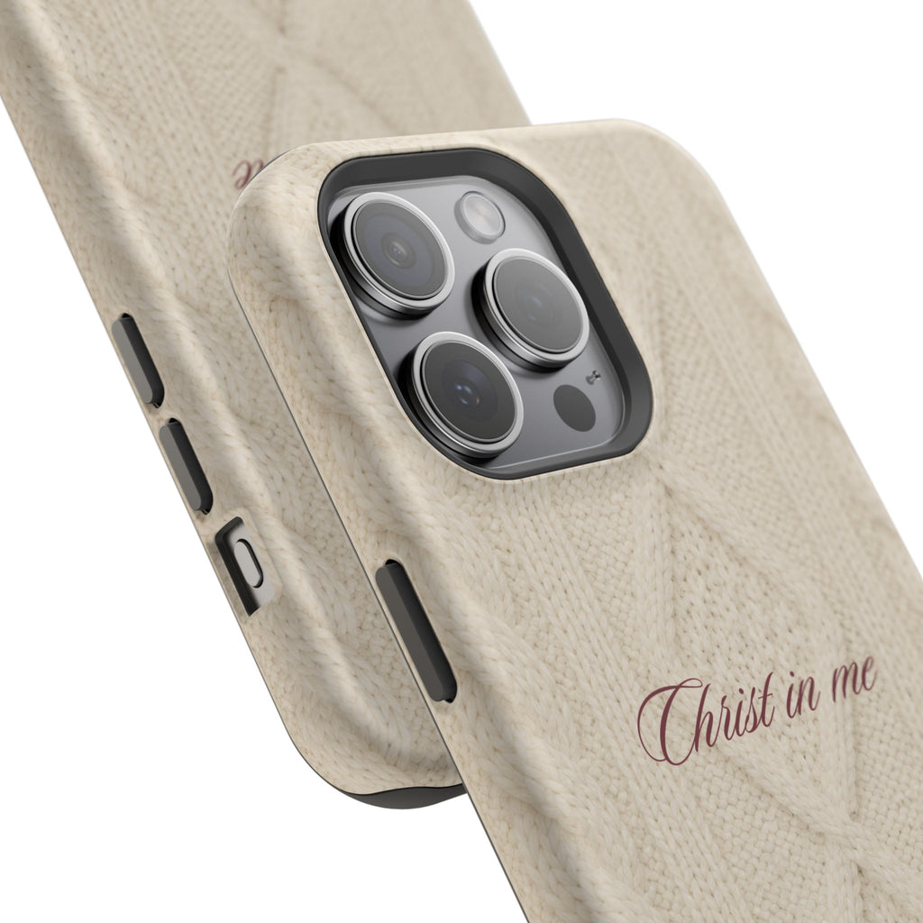 Christ in Me Knit Sweater MagSafe Phone Case