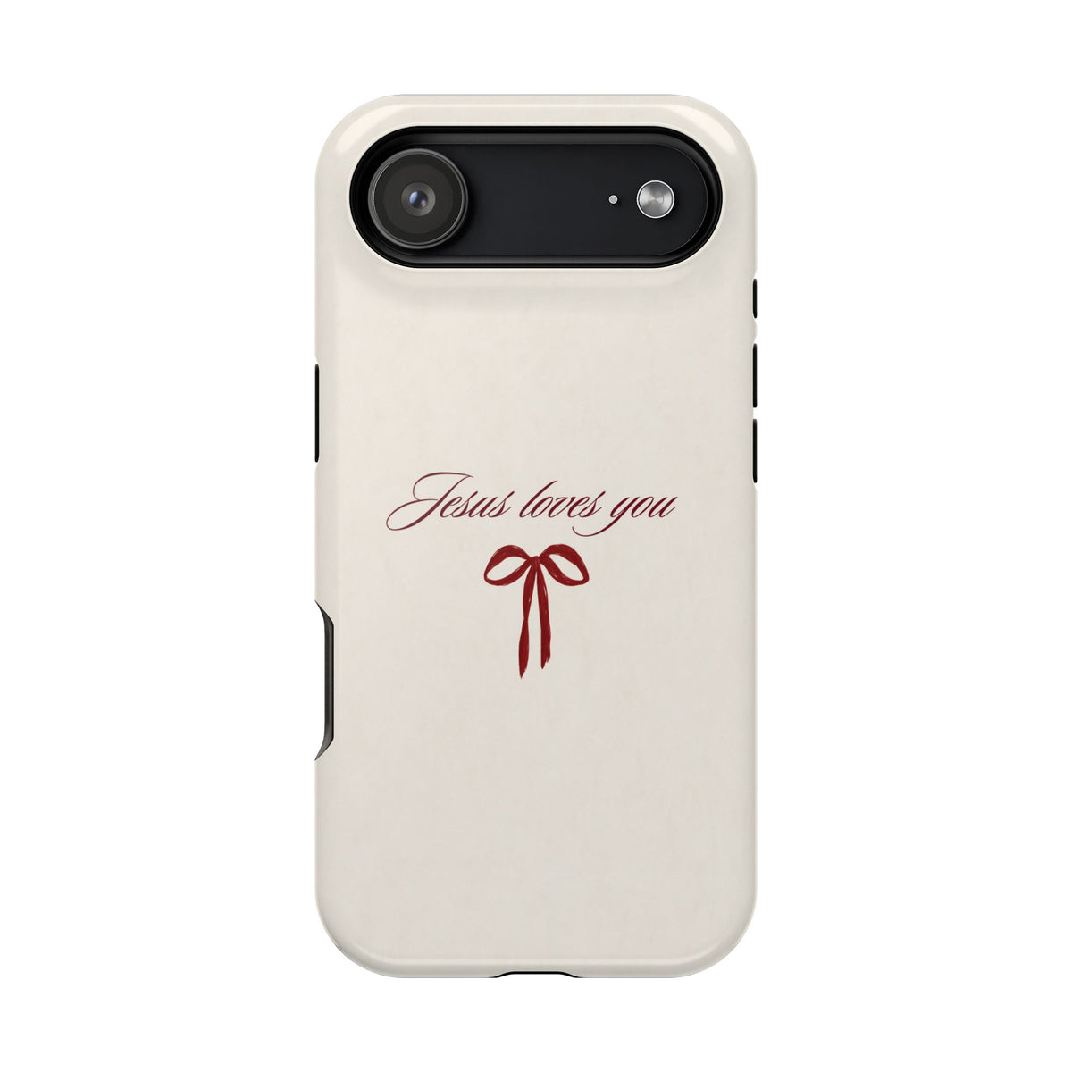 Jesus Loves You Velvet Ribbon MagSafe Phone Case