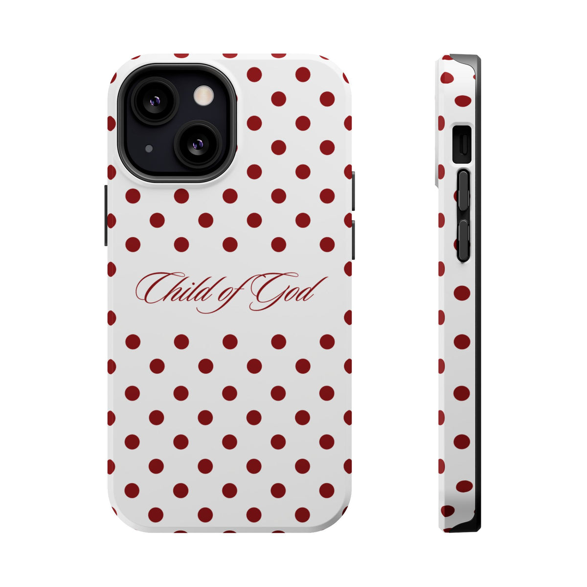 Child of God Red & White Polka Dot MagSafe Phone Case