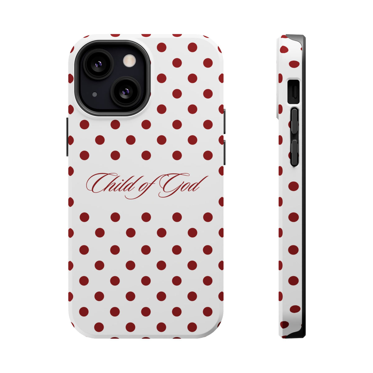 Child of God Red & White Polka Dot MagSafe Phone Case