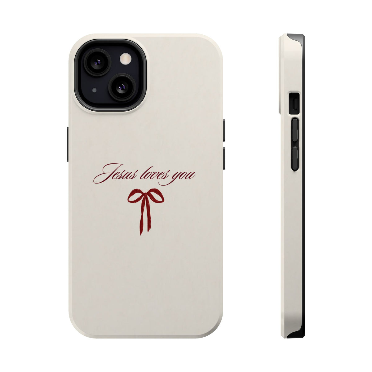 Jesus Loves You Velvet Ribbon MagSafe Phone Case