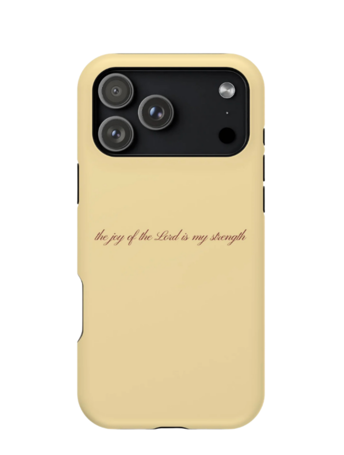 the joy of the Lord is my strength Butter Yellow MagSafe Phone Case