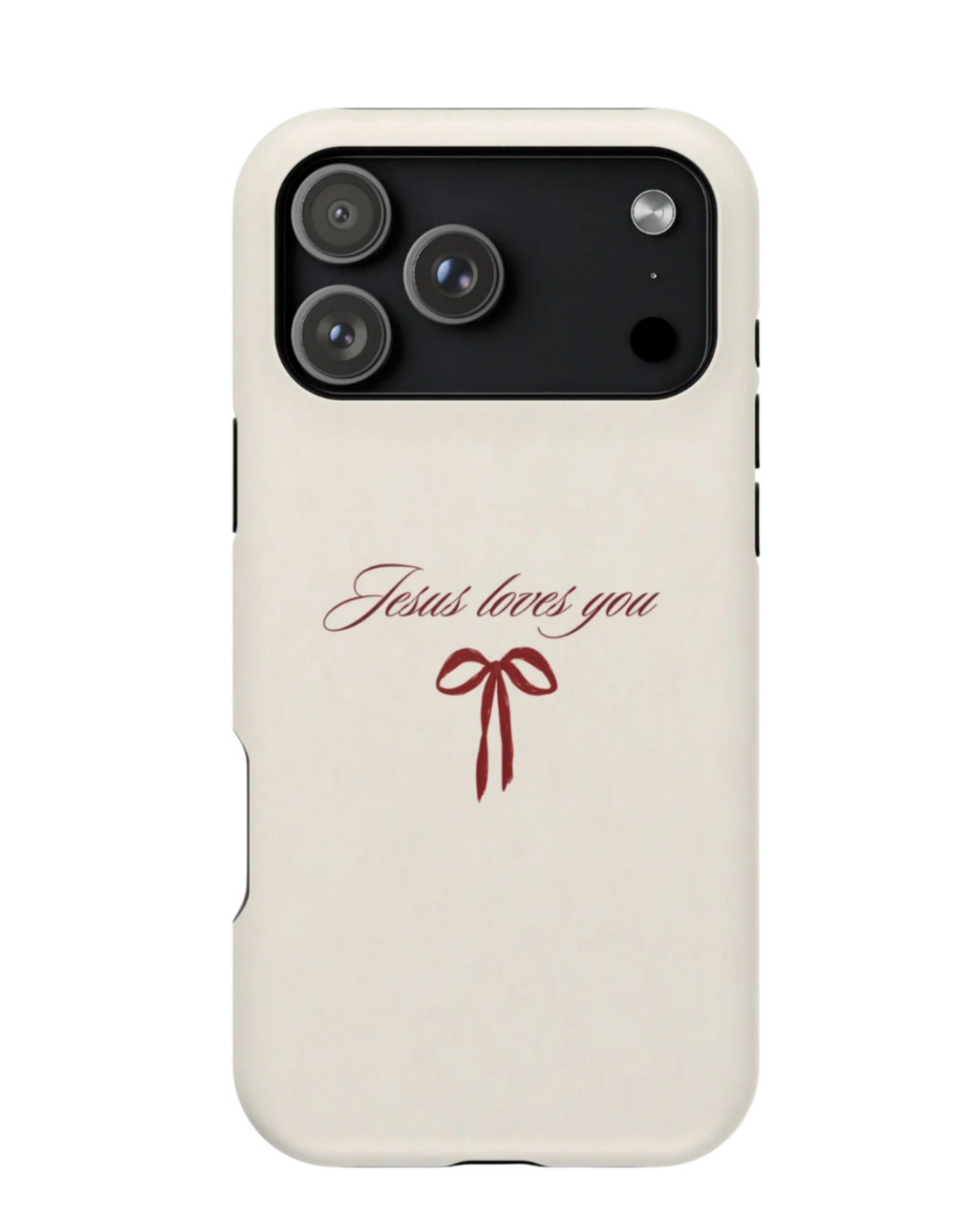 Jesus Loves You Velvet Ribbon MagSafe Phone Case