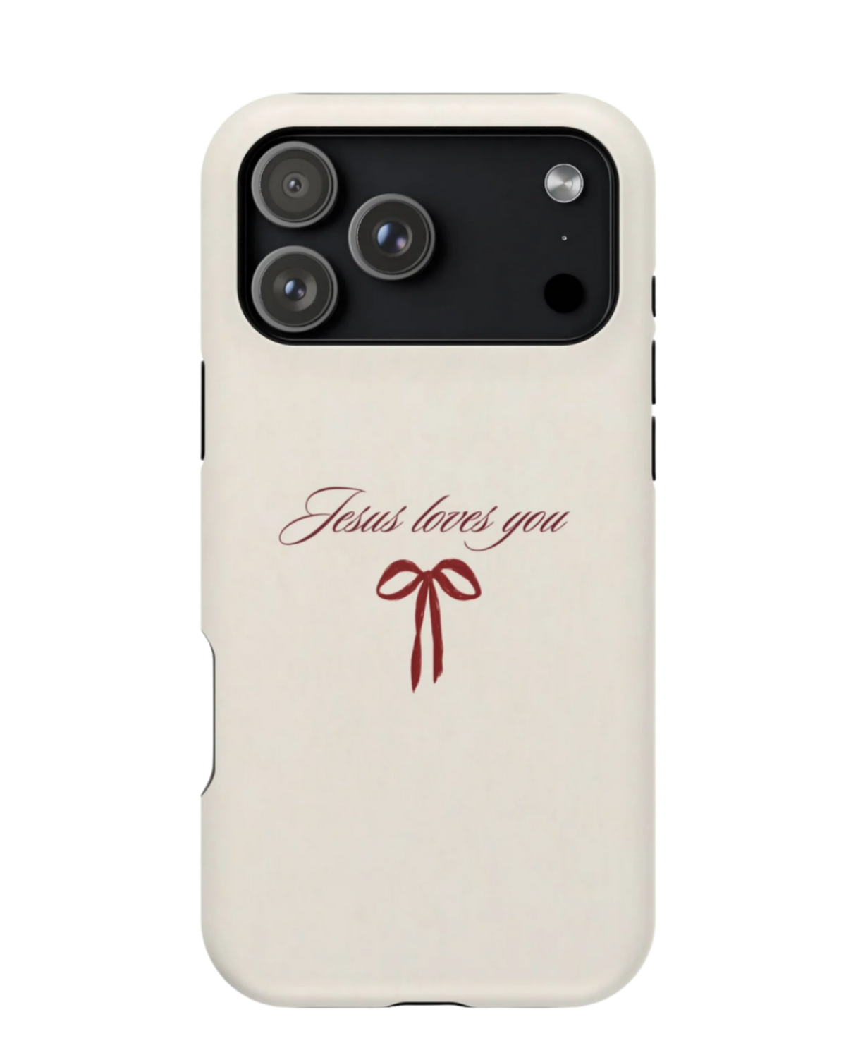 Jesus Loves You Velvet Ribbon MagSafe Phone Case